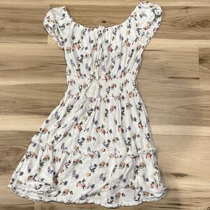 Birch and Stone Floral White Cottagecore Mini Dress Women’s Medium